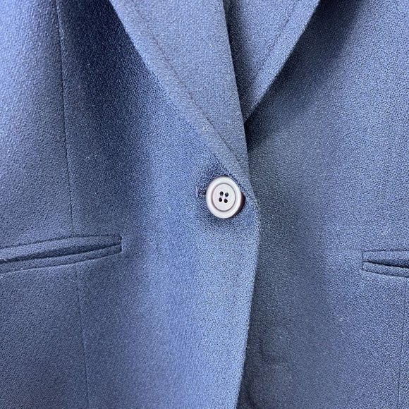 Vintage Pendleton Wool Blazer Navy Blue Coat 1 button Jacket Women Suit Size 14 - Picture 4 of 13